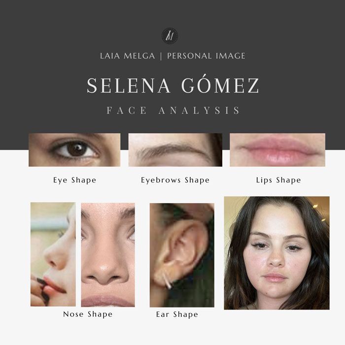 selena gomez face shape analysis